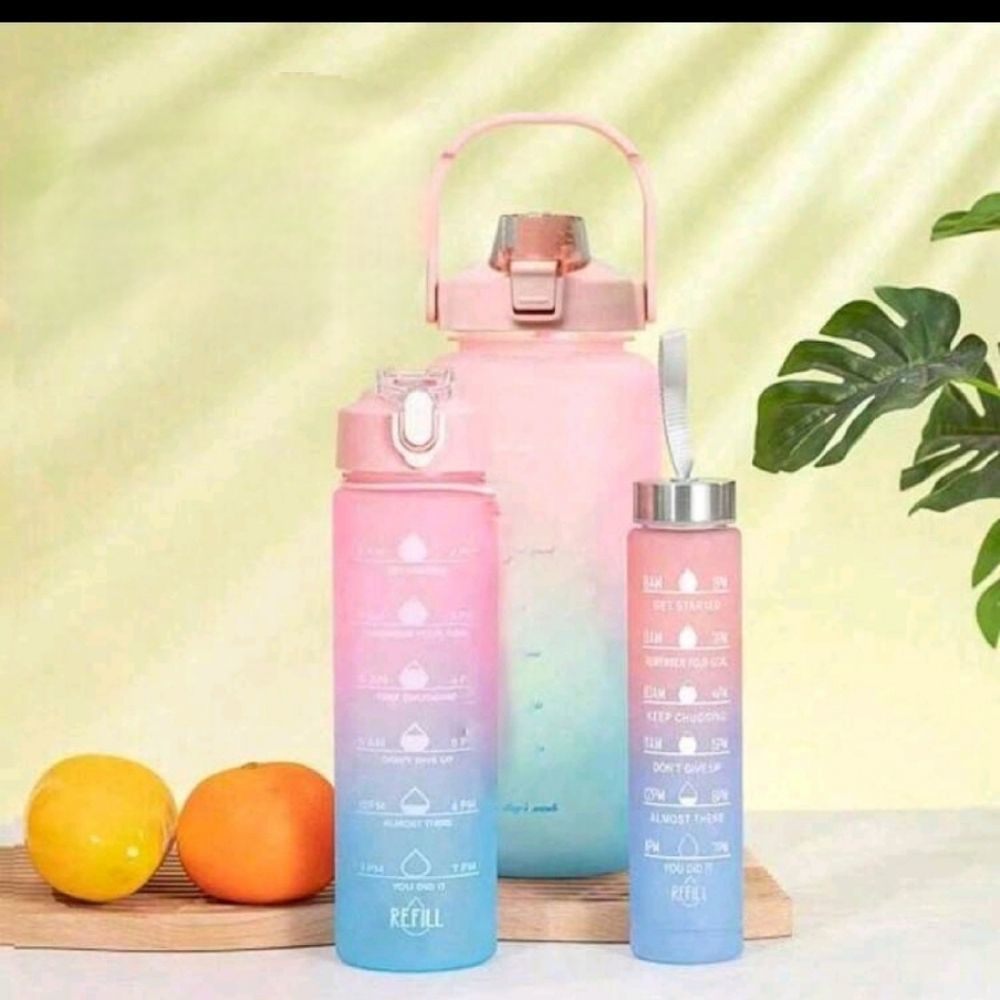 Three piece water bottle set new
